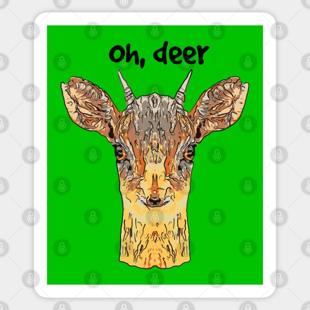 Funny Oh Deer Sticker by ardp13